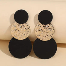 Load image into Gallery viewer, Textured Round Drop Earrings