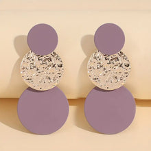 Load image into Gallery viewer, Textured Round Drop Earrings