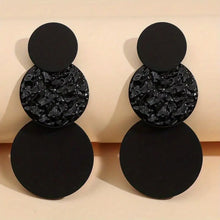 Load image into Gallery viewer, Textured Round Drop Earrings