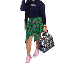 Load image into Gallery viewer, Irregular plaid skirt