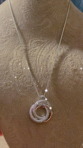 Pretzel diamond cut necklace