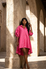 Load image into Gallery viewer, Swing Puffy Shoulder Dress
