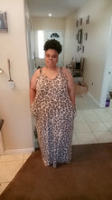 Load image into Gallery viewer, Cheetah Maxi Dress w/ adjustable strap &amp; pockets