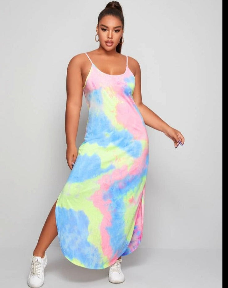 Mommy tie dye cami dress